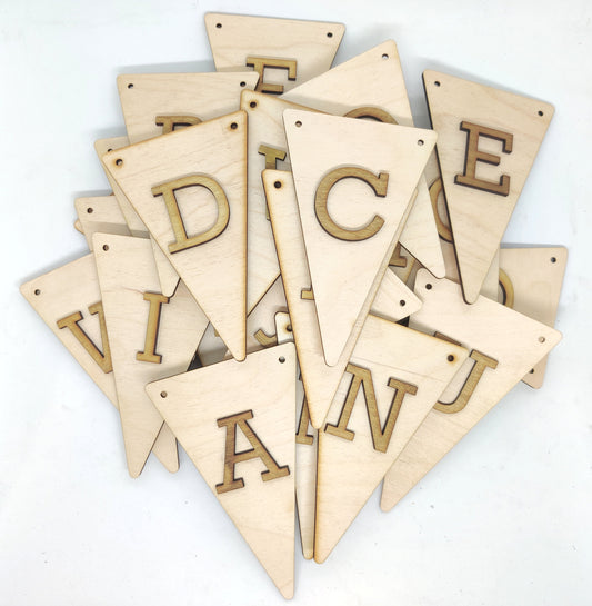 Wooden Bunting letters